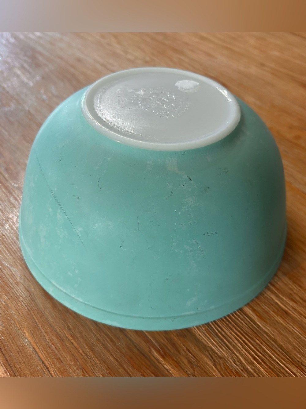 Vintage Pyrex Bowl Turquoise Green Nesting Mixing Bowl 403 2.5 QT Made in USA